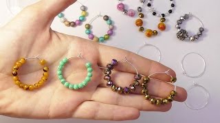 DIY Серьги кольца своими руками. Мастер класс \ Ear rings