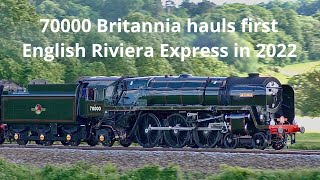 70000 Britannia hauls first English Riviera Express of 2022