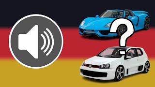 Guess The GERMAN Car By The Sound Quiz