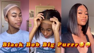 🥺Black Color Lace Bob Wig Review |Autumn Short Hair Style | Affordable Cost Ft.