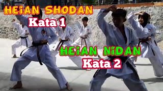 KATA 1 dan KATA 2 KARATE | Heian Shodan dan Heian Nidan | Materi Ujian Naik Sabuk Putih Karate