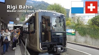 Rigi Bahn - New Stadler rolling stock (2/2) (September 2023) 4K #Switzerland #railway #stadler