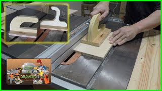 Empujador plano o de bloque para sierra de mesa  (Practico y fasil de hacer) / Table saw push block.