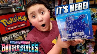 NEW BATTLE STYLES ELITE TRAINER BOX IS HERE! Opening EARLY New Pokemon Cards Sent from Pokemon!