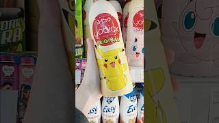 Pokémon Yogurt Drinks 🫐🥛 #pokemon #pokemoncollection #yogurt #pikachu #jigglypuff #squirtle #cute