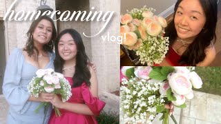 homecoming vlog 🎀 junior yr, football game, getting ready w/ friends