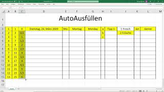 Excel - Autoausfüllen