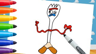 Drawing Forky From Toy Story 4 | Fun Easy For Kids