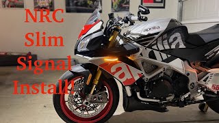 NRC Slim LED Turn Signal Detailed Install on my Aprilia Tuono V4 1100 Factory - How-To and Review