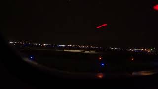 Night departure from Chicago O'Hare airport.