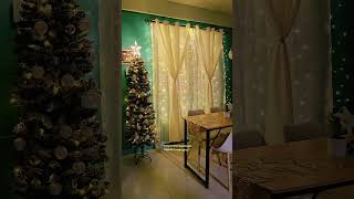 Parang kurtina ng prinsesa! I love it! #shorts #curtainlights #stringlights #fairylights #christmas