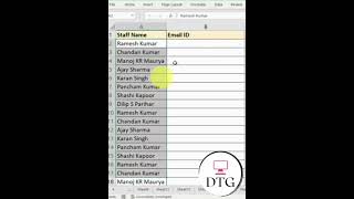 How To Generate 1000 E-mail ID in Excel #short  #excel #youtubshorts #exceltrick #@dhankhar2023