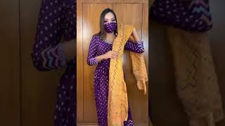 | Surachna Fabrics || Facebook Live || gown purple