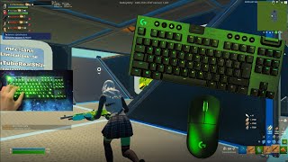 Logitech G915 TKL Mechanical Keyboard 😴 Fortnite Keyboard & Mouse Sounds ASMR Gameplay 😍 360 FPS 4K🏆