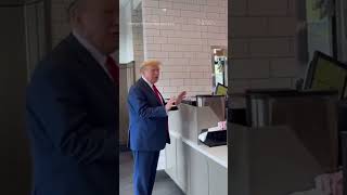 Donald Trump stops at Atlanta Chick fil A  #donaldtrump