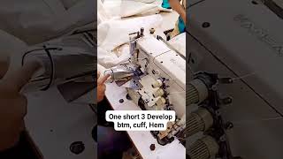 One Short 3 Develop : Bottom, Cuff, Hem 💯😳 #shorts #reels #garments #sewing #sewingmachines #viral