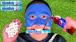 Satisfying Video Coca-Cola  Fanta, Mtn Dew, Pepsi, VS Mentos Underground | Different Colored Snacks