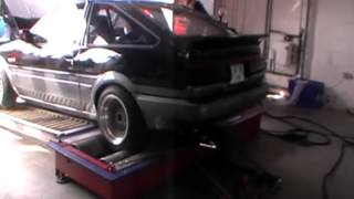 Daves Ae86 on dyno