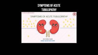 Symptoms of acute tubulopathy #kidneydisease #tubulopathy #kidney #kidneyhealth