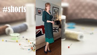 🎇🎄 UPCYCLED CHAPS WRAP DRESS REVEAL 🎄🎇 | BUDGETSEW #shorts