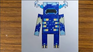 How To Draw Warden Minecraft Step By Step || How To Draw Warden Minecraft #drawing