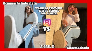 I copied youtubers outfits for a week to school...*challenge* 2019