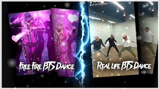 Free Fire BTS Dance VS Real Life BTS Dance 🤫#shorts #short