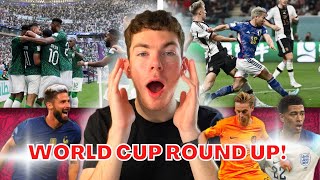 SAUDI ARABIA AND JAPAN CAUSE HUGE UPSETS! | World Cup Round up!