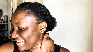 FLAT TWIST WITH LOW BUN | Easy Hairstyle for 4C Natural hair!