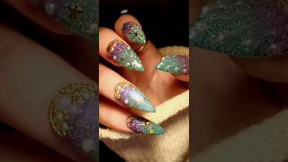 Mermaid Junk Nails #nail #nailart #mermaid #shorts #easynailart #naildesigns