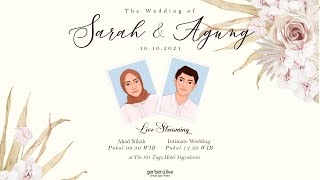 LIVE STREAMING INTIMATE WEDDING SARAH & AGUNG | 10.10.21  | The 1O1 Tugu Hotel Jogja