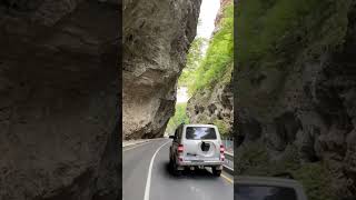 Дорога по Чегемскому ущелью. Едем в горах. Road in the mountains  #shortvideo#road #mountains