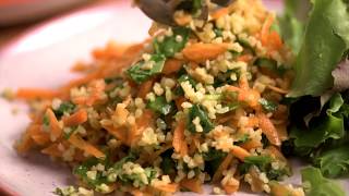 EXKi - Recette du mois - Juillet - Salade de boulgour aux abricots et aux falafels