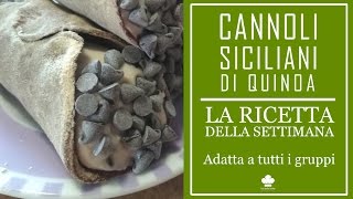 Ricetta dei Cannoli siciliani con farina di quinoa e ricotta di mandorle (Adatti a tutti i gruppi)