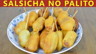 SALSICHA NO PALITO - SUPER FÁCIL DE FAZER