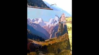 Pleinair in Jamagat gorge Alexander Babich