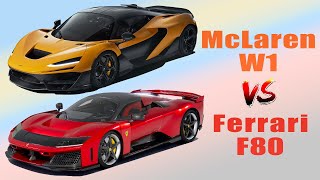 McLaren W1 vs Ferrari F80 - Similarities And Differences