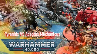 Warhammer 40K : 10th Edition Battle Report Tyranids vs Adeptus Mechanicus