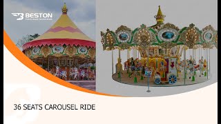 36 Seater Grand Carousel Ride from Beston Rides #36seatscarousel #grandcarousel