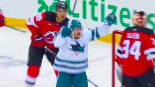 Timo Meier Scores on Own Net with Nico Sturm | Sharks vs Devils 2024 NHL Highlights