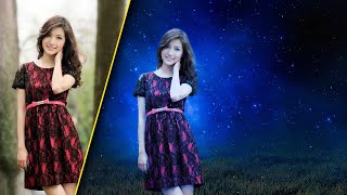 Photoshop Effect - Make a Photo Into a Blue Fantasy || افتکت فتوشاپ - تبدیل عکس به یک فانتزی آبی