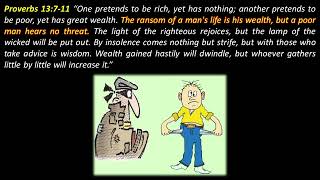 Proverbs 13:7-11 The Ambiguity of Riches