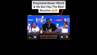 Draymond Green’s son wants him to stop yelling at postgame interview