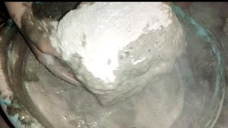 extra gritty sand cement huge chunk's crumbling in water 💦  #satisfyingvideos