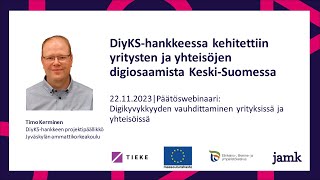 DiyKS-hankkeessa kehitettiin yritysten ja yhteisöjen digiosaamista Keski-Suomessa