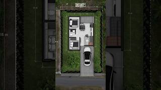 Rumah Minimalis 6x8 meter dengan area terbuka luas #shorts