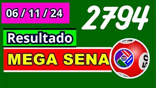 Mega-sena 2794 - Resultado da Mega Sena de hoje Concurso 2794