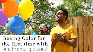 EMOTIONAL!! My ColorBlind Husband Sees Color For The First Time! With Enchroma Glasses!