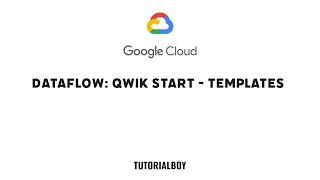 Dataflow: Qwik Start - Templates || GSP192 || #cloudskillsboost #qwiklabs #gcloud #tutorialboy