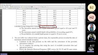 Environmental Hydrology ( Statistical Analysis of Rainfall Data _assignment4) ENG: Amr Refaiy